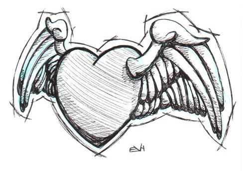 Doodle 101 Heart with Wings